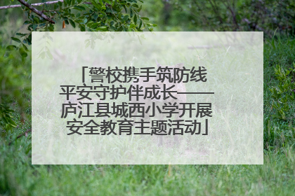 警校携手筑防线 平安守护伴成长——庐江县城西小学开展安全教育主题活动