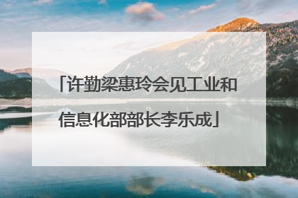 许勤梁惠玲会见工业和信息化部部长李乐成