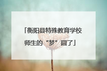 衡阳县特殊教育学校师生的“梦”圆了