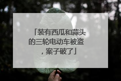 装有西瓜和蒜头的三轮电动车被盗，案子破了