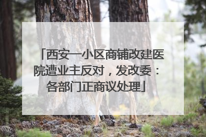 西安一小区商铺改建医院遭业主反对，发改委：各部门正商议处理