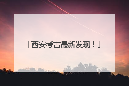 西安考古最新发现！