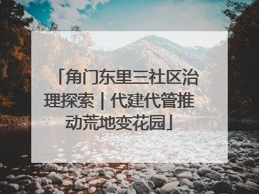 角门东里三社区治理探索｜代建代管推动荒地变花园