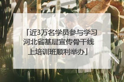 近3万名学员参与学习 河北省基层宣传骨干线上培训班顺利举办