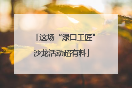 这场“渌口工匠”沙龙活动超有料