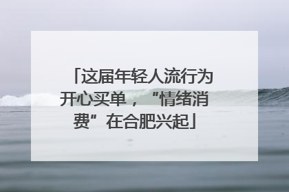 这届年轻人流行为开心买单，“情绪消费”在合肥兴起