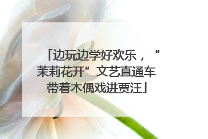 边玩边学好欢乐，“茉莉花开”文艺直通车带着木偶戏进贾汪