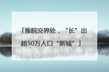 豫皖交界处，“长”出超50万人口“新城”