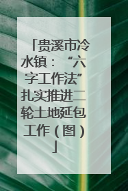 贵溪市冷水镇：“六字工作法”扎实推进二轮土地延包工作（图）