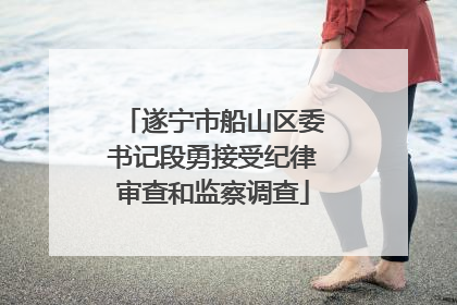 遂宁市船山区委书记段勇接受纪律审查和监察调查