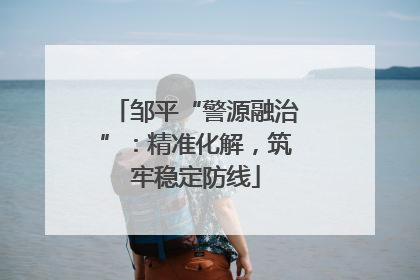 邹平“警源融治”：精准化解，筑牢稳定防线