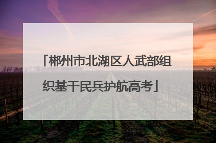 郴州市北湖区人武部组织基干民兵护航高考