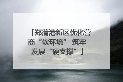 郑蒲港新区优化营商“软环境” 筑牢发展“硬支撑”