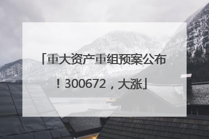 重大资产重组预案公布！300672，大涨