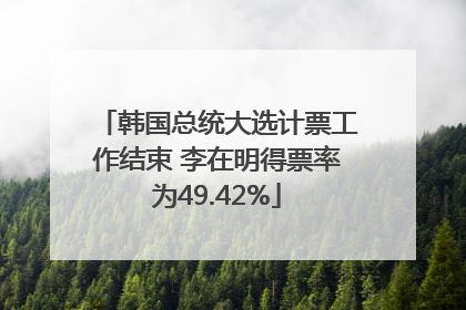 韩国总统大选计票工作结束 李在明得票率为49.42%