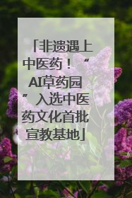 非遗遇上中医药！“AI草药园”入选中医药文化首批宣教基地