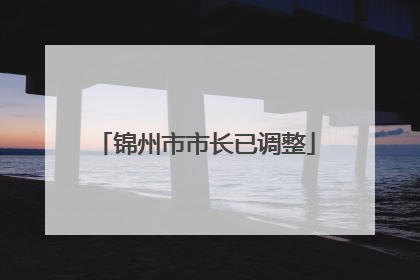 锦州市市长已调整
