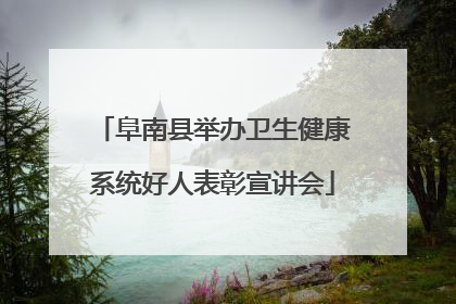 阜南县举办卫生健康系统好人表彰宣讲会