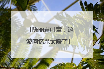 陈丽君叶童，这波回忆杀太暖了