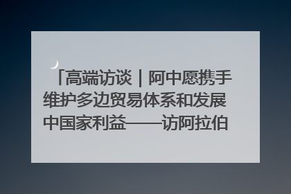高端访谈｜阿中愿携手维护多边贸易体系和发展中国家利益——访阿拉伯议会议长亚马希