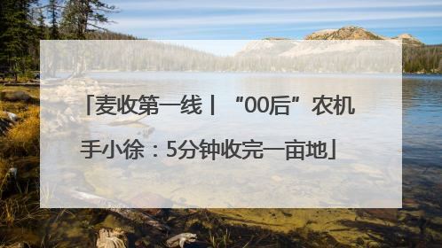 麦收第一线丨“00后”农机手小徐：5分钟收完一亩地