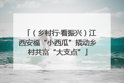 （乡村行·看振兴）江西安福“小西瓜”撬动乡村共富“大支点”