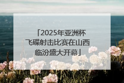 2025年亚洲杯飞碟射击比赛在山西临汾盛大开幕