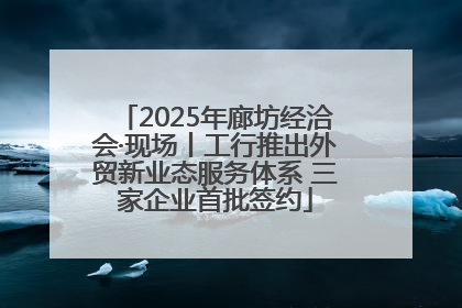 2025年廊坊经洽会·现场丨工行推出外贸新业态服务体系 三家企业首批签约