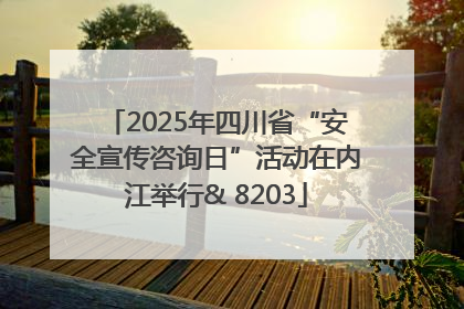 2025年四川省“安全宣传咨询日”活动在内江举行& 8203