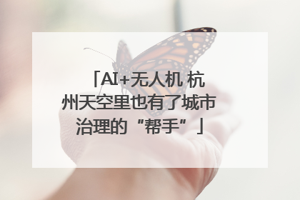 AI+无人机 杭州天空里也有了城市治理的“帮手”