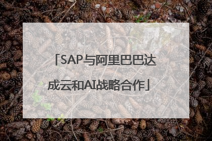 SAP与阿里巴巴达成云和AI战略合作