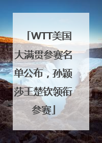 WTT美国大满贯参赛名单公布，孙颖莎王楚钦领衔参赛