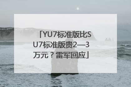 YU7标准版比SU7标准版贵2—3万元？雷军回应